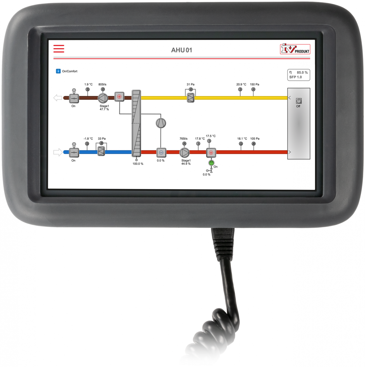 New hand-held terminal with touch screen