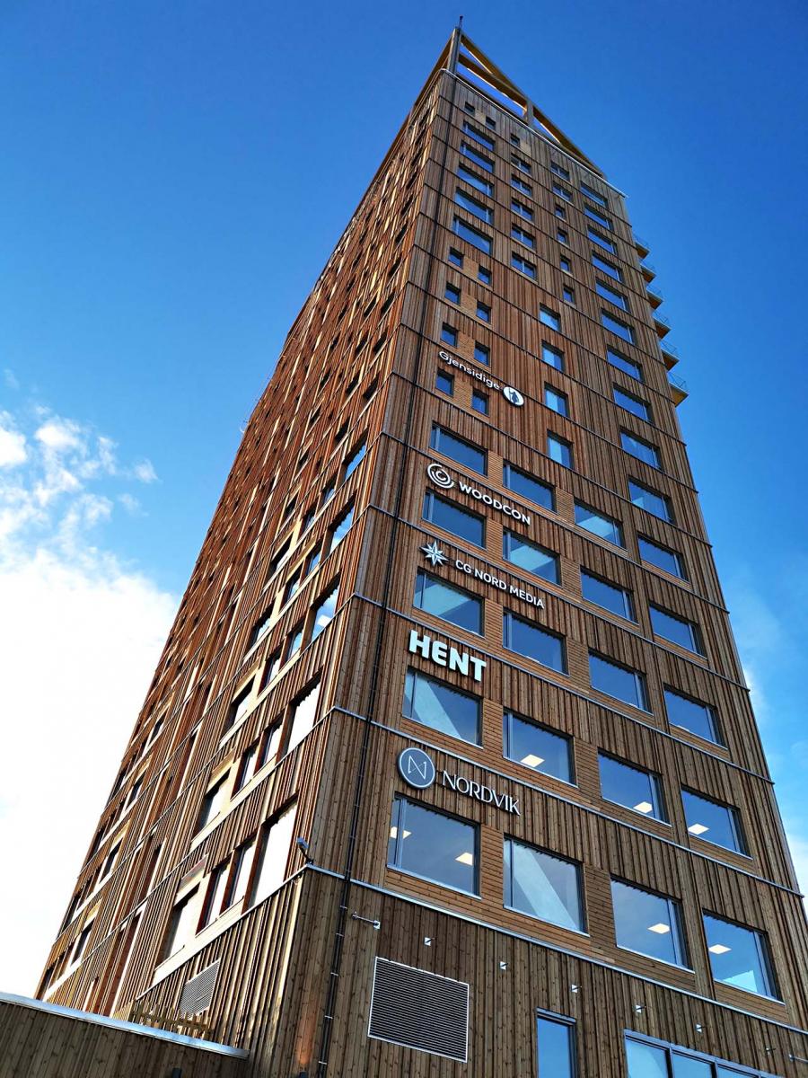 With its 18 floors, Mjöstårnet is one of the world's tallest wooden buildings.